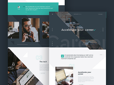 Careers landing page careers design diagonal home page jobs landing page navigation triangles ui ux website