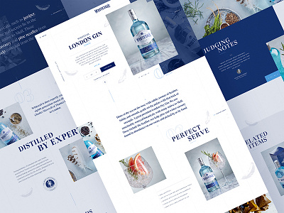Gin Website alcohol design ecommerce gin landing page navigation product typography ui ux website