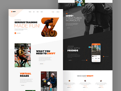 Landing page concept bike concept cycling homepage landing page outdoor sketch typography ui ux web design