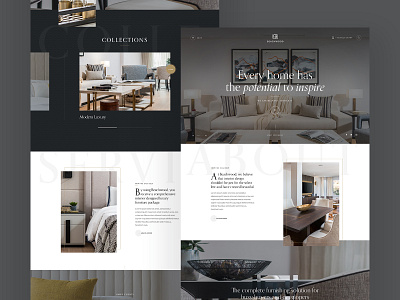 Interior design landing page furniture interior design landing page sketch ui ux web design website