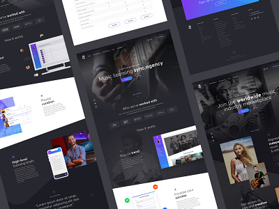 Music landing pages artist homepage landing page music sketch subscription ui ux web design website