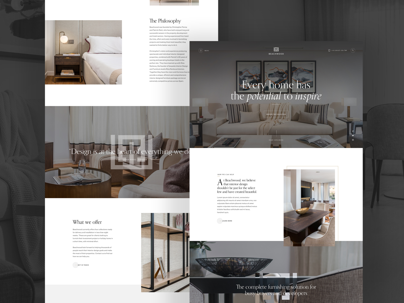 Interior Design Website By Louis Saville On Dribbble