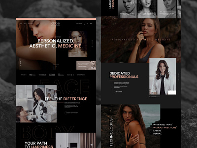 Cosmetic surgery website beauty cosmetic homepage landing page sketch typography ui ux web design website