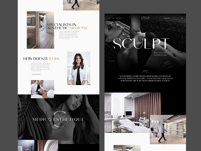Cosmetic surgery landing page beauty cosemtic surgery homepage landing page sketch typography ui ux web design