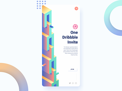 One Dribbble Invite adobe xd indonesian invitation invitation card invite jakarta ui ux design