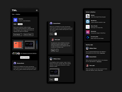 TDL Resources app app design appdesign dark dark app dark mode minimal ui ux website