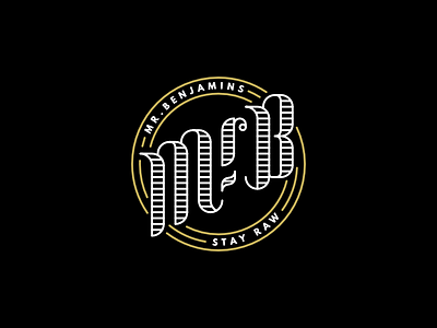 Mr.B branding classic clean detailed lettering logo monogram ornate simple