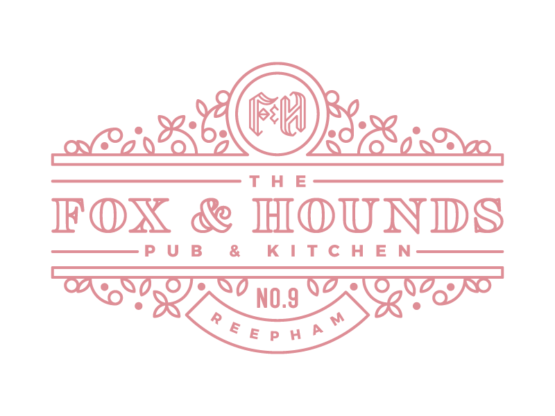 The Fox & Hounds Reepham sign monogram mark branding logo