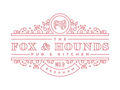 The Fox & Hounds Reepham branding logo mark monogram sign