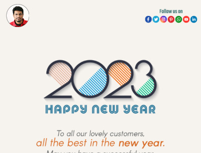Happy New Year 2023 graphic design happy new year motion graphics website design