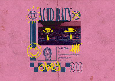 Acid Rain acid adobe photoshop apparel design artwork design fashion grunge illustration rain textured