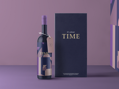 Time Wine Bottle branding design graphic design identity illustration logo packaging time