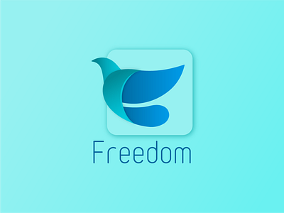 Freedom Logo adobe illustrator branding design flat icon illustration logo typography vector