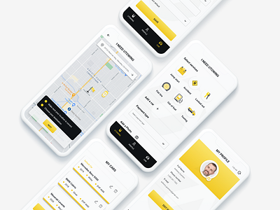 Mobile App - Utowing - Car Services App adobe xd animation app design icon illustration mobile app typography uber uber design ui ux web