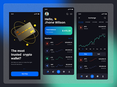 My Crypto Money App app cryptoapp mobileapp moneyapp ui uiux ux