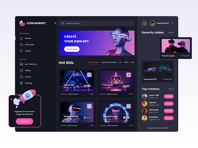 COiN MARKET NFT DASHBOARD