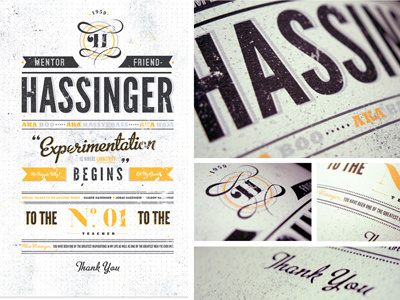 Hassinger: A Momento branding design fine art paper graphic retro texture type typography vintage
