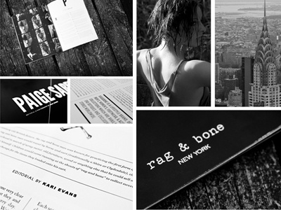 rag&bone DIY editorial design editorial photography new york city type typography