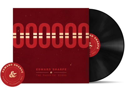 Vinyl Redesign: Edward Sharpe conceptual cover edward sharpe illustration music record redesign texture typography vinyl