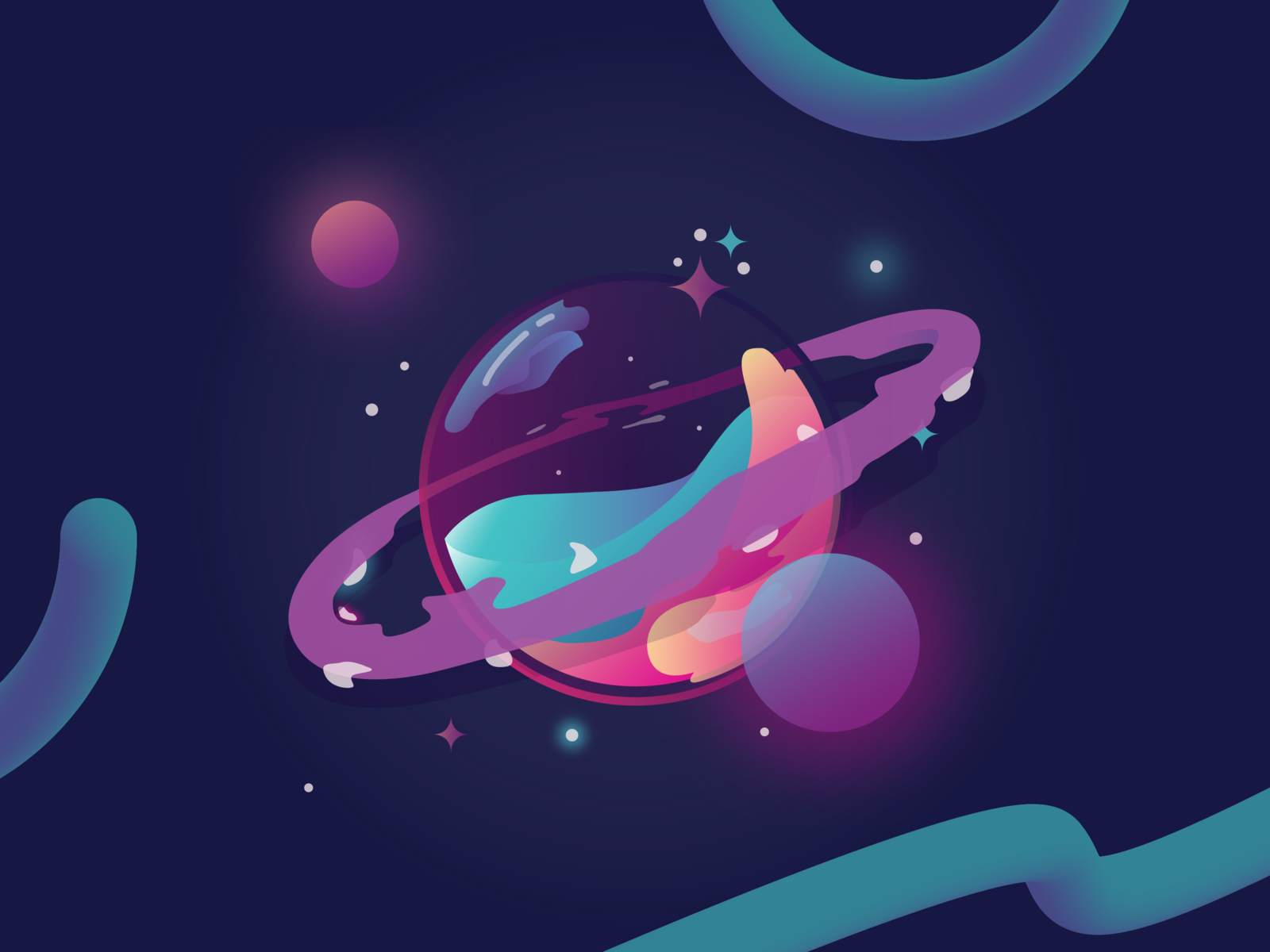 Fluid Planet by aozora raughsi on Dribbble