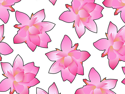 flower lily, graphic work, lily pattern, isolated work