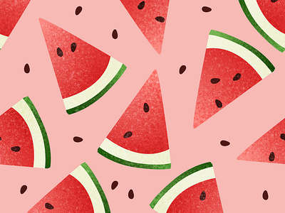 slices of watermelon made in vector and isolated, working as a p