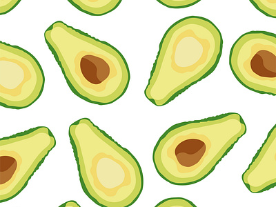 avocado on a white background, isolated and done in vector