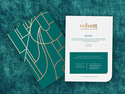 Velvett 'Thank you card' branding card creative design graphic design illustration logo typography velvett