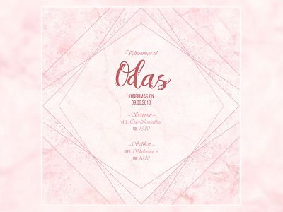 Pink Marble Invitation graphic design invitation card invitation design marble photoshop pink