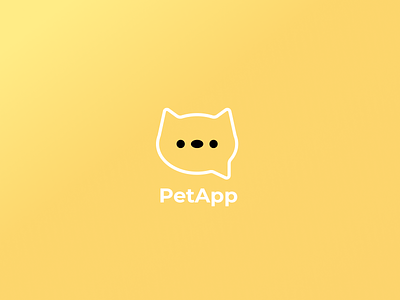 Pet mobile app logo app branding design logo ui vector