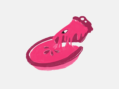 just a monster lasagna illustration design ill illustration pink protopie ui