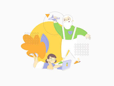 Family illustration design flat illustration ui ux vector