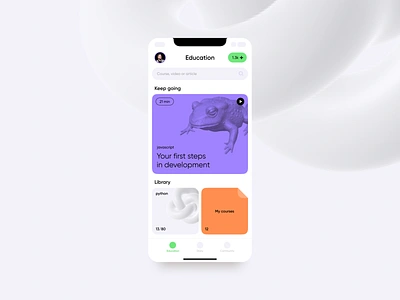 Educational app 🚀 app branding career courses design education flat illustration learning mobile mobileapp onlinecourses potentials study training typography ui uiux ux vector