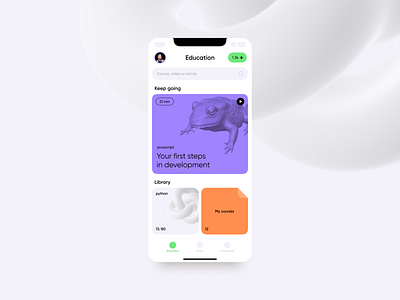 Educational app 🚀 app branding career courses design education flat illustration learning mobile mobileapp onlinecourses potentials study training typography ui uiux ux vector