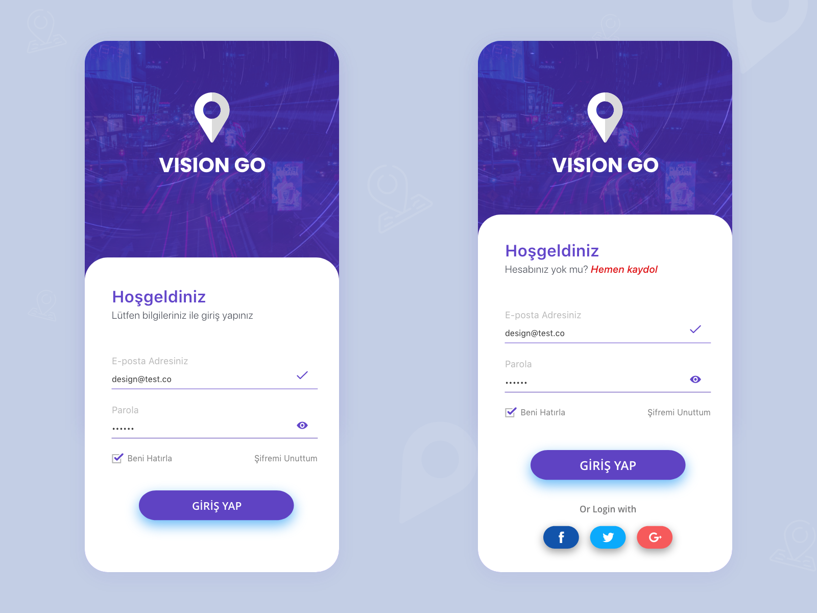 Mobile App - Login Screen UI by Akın Karagöz on Dribbble