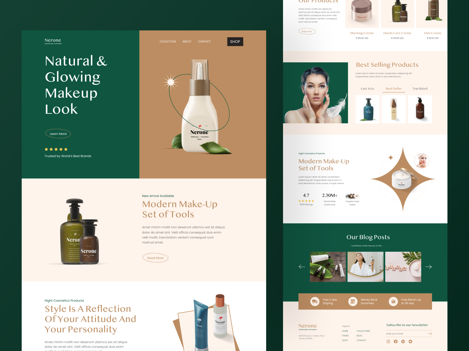 Nerone | Beauty Product Landing Page by Nur Mohammod for Twinkle on ...