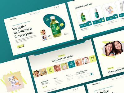 Beauty Product Website Design by Nur Mohammod for Twinkle on Dribbble
