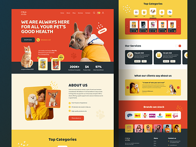 Website Design: Pet Shop Landing Page