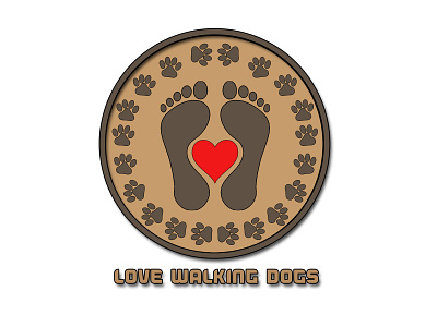 Love Walking Dogs Logo Design