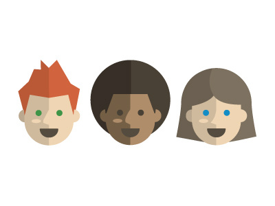 People Illustration avatars clean flat heads illustration minimal people simple