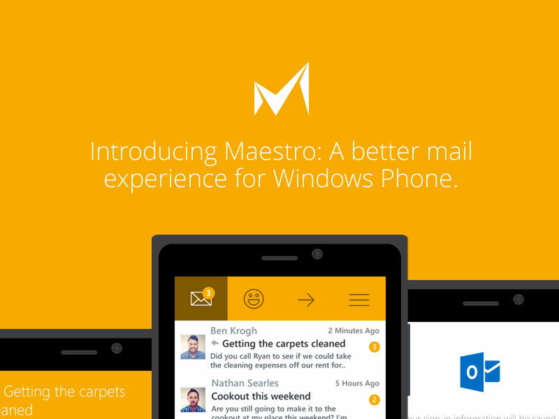 Maestro Site teaser email email app mail mail app mobile mobile mail windows phone windows phone 8.1 wp wp8