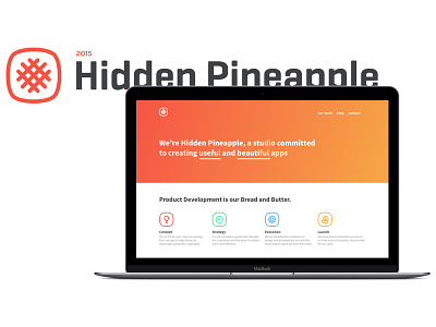 Hidden Pineapple Case Study case study clean icons identity layout logo minimal portfolio responsive website windows