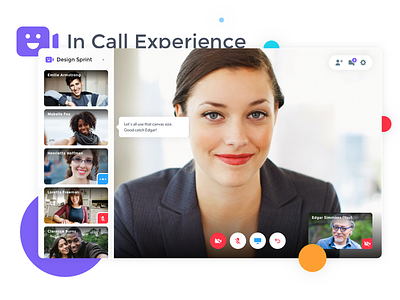 Video Call Experience clean fun interface metalab modern platform product product design ui video video app video chat