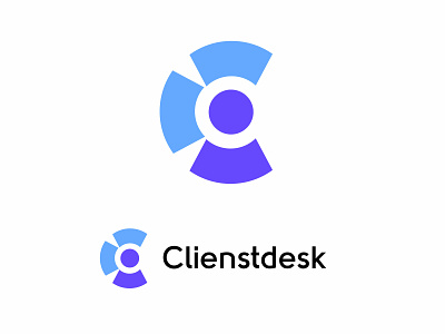 Client desk logo design audio chat circle circles communicate communication company desk dynamic employee game gamer head headphone headphones headset help helpdesk human media