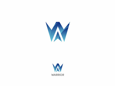 Warior Logo academy centurion conqueror emperor fight club fighter football force gladiator gym helmet knight league match military security shear shield w letter