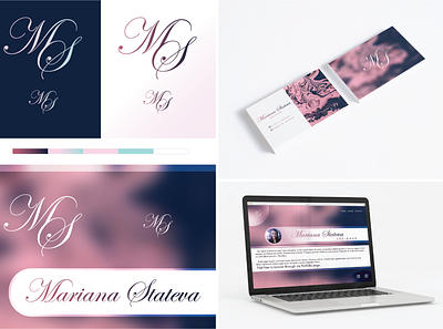 A portfolio idea blue businesscard card concept design graphic graphic design illustrator cc logo mock up photoshop pink portfolio simple style vector website