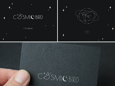 Cosmic Bird bird branding cosmic design graphic design logo logotype personal logo simplistic space swallow