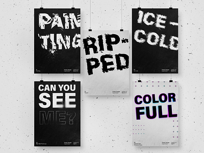 Textured typography posters colorful design distort graphic graphic design illusion photoshop poster poster design texture typography