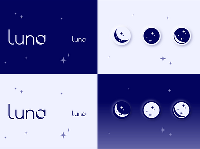 Luna adobe illustrator adobe xd app app design branding design graphic graphic design logo neumorphism ui ui design