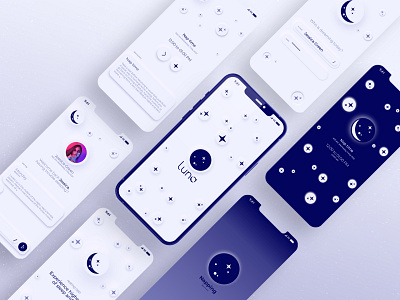 Luna app - conceptual design for a resting app